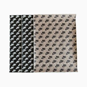 3-Pack Faux Leather Sheets - Nike Style Pattern - Black & Leopard Print